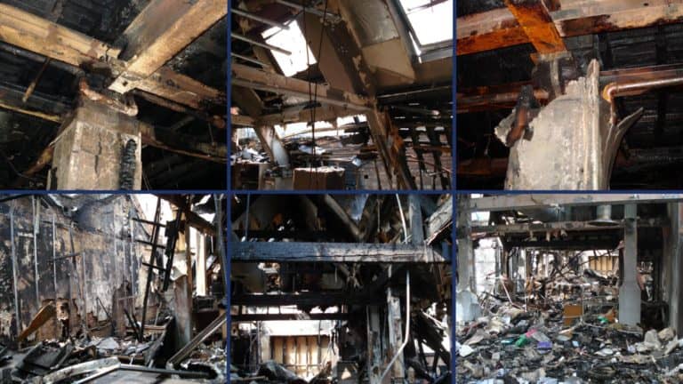 Oxford St fire damage