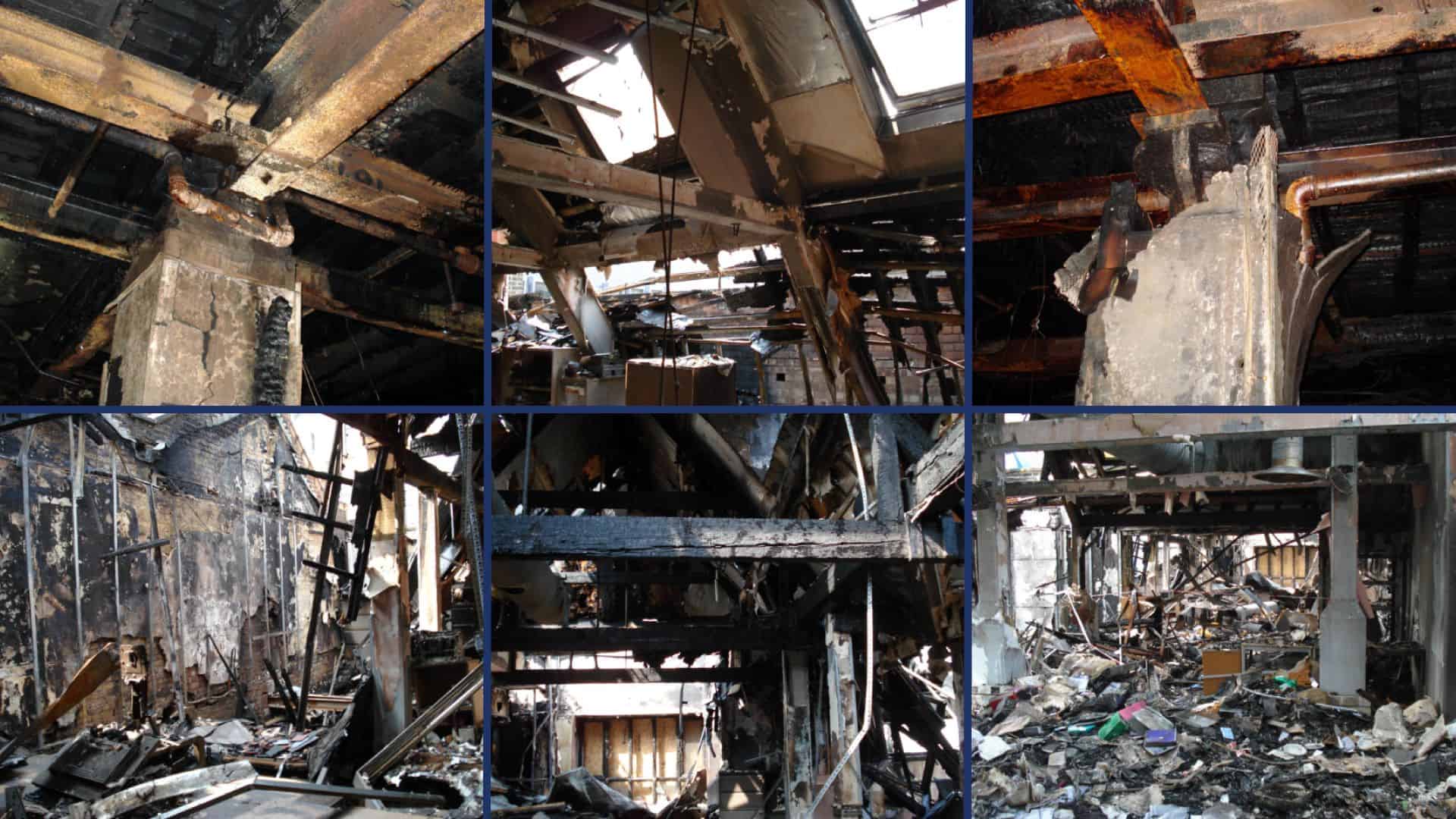 Oxford St fire damage