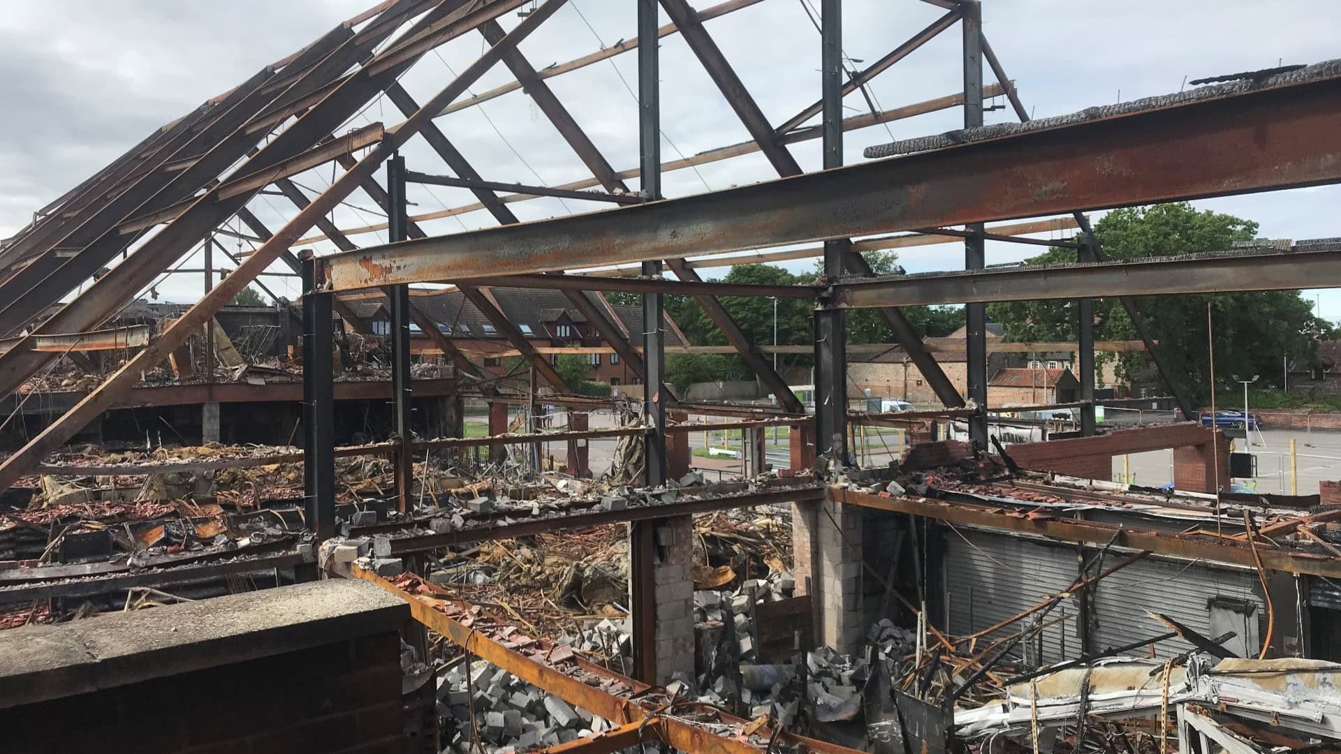 Budgens Fire Damaged