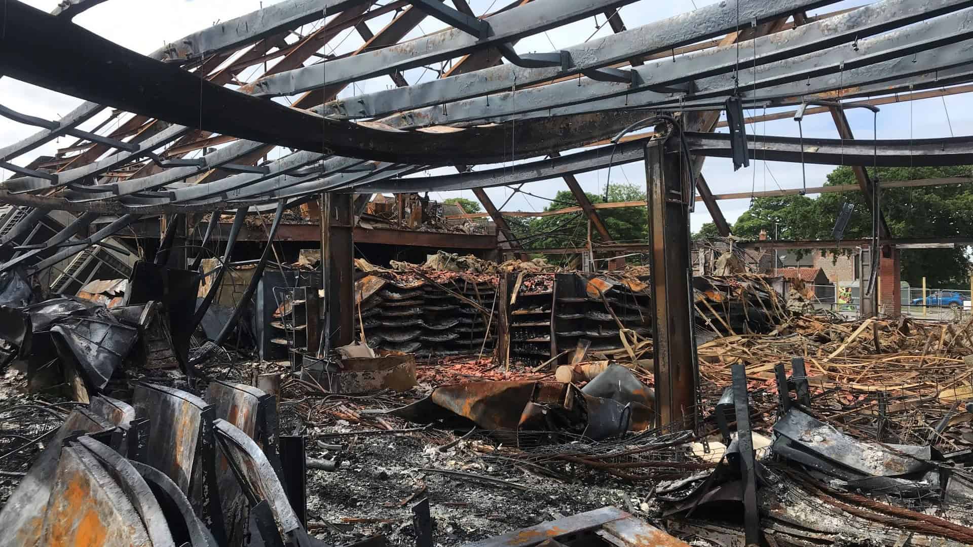 Budgens Fire Damaged